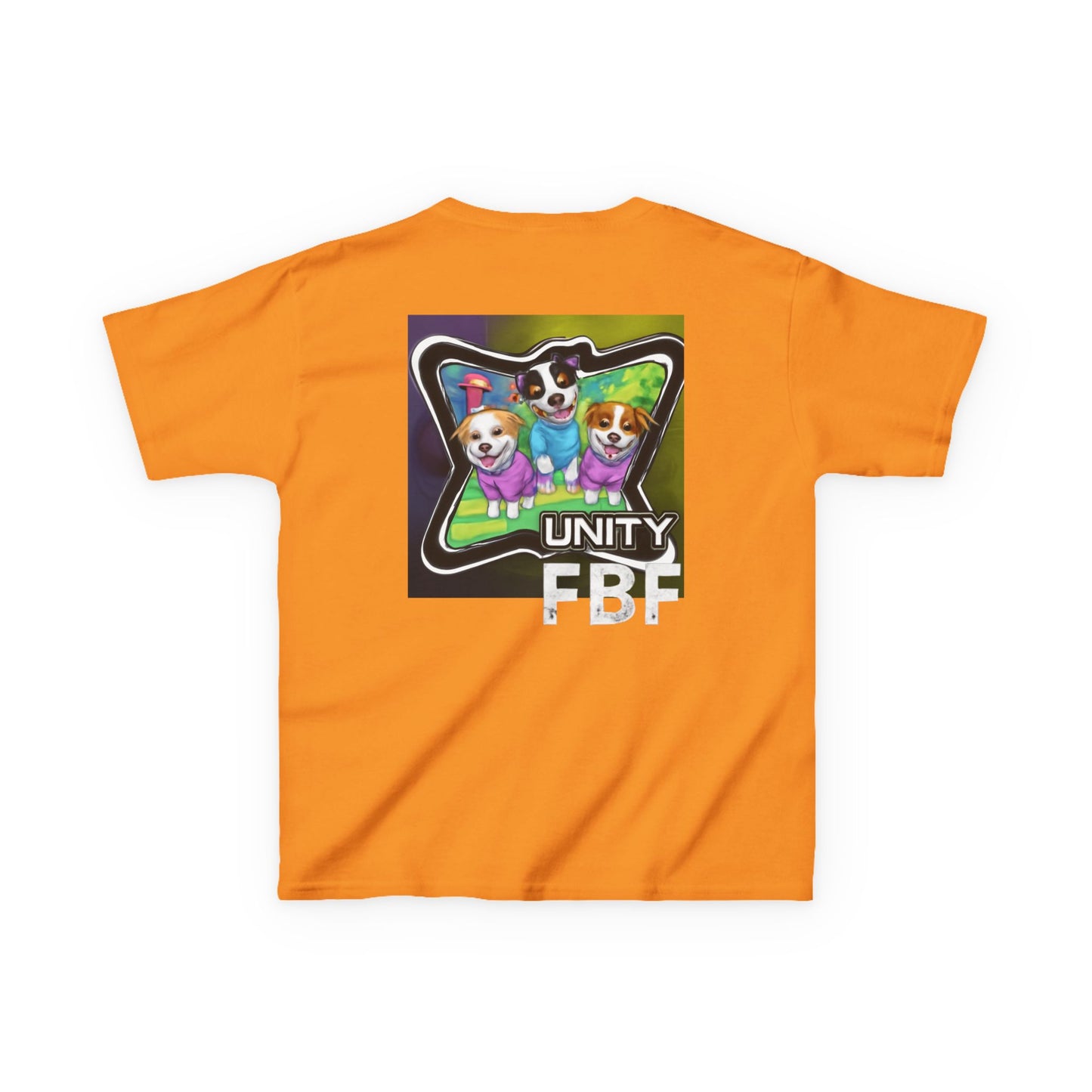 Colorful Dog-Themed Kids Tee - 'Unity Fun' Design