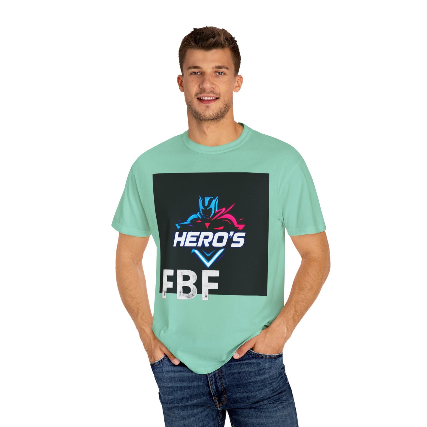 Hero's Unisex Garment-Dyed T-shirt, Casual Tee, Perfect for Gifting, Comic Fans, Hero Celebrations, Graphic Tee, Everyday Wear