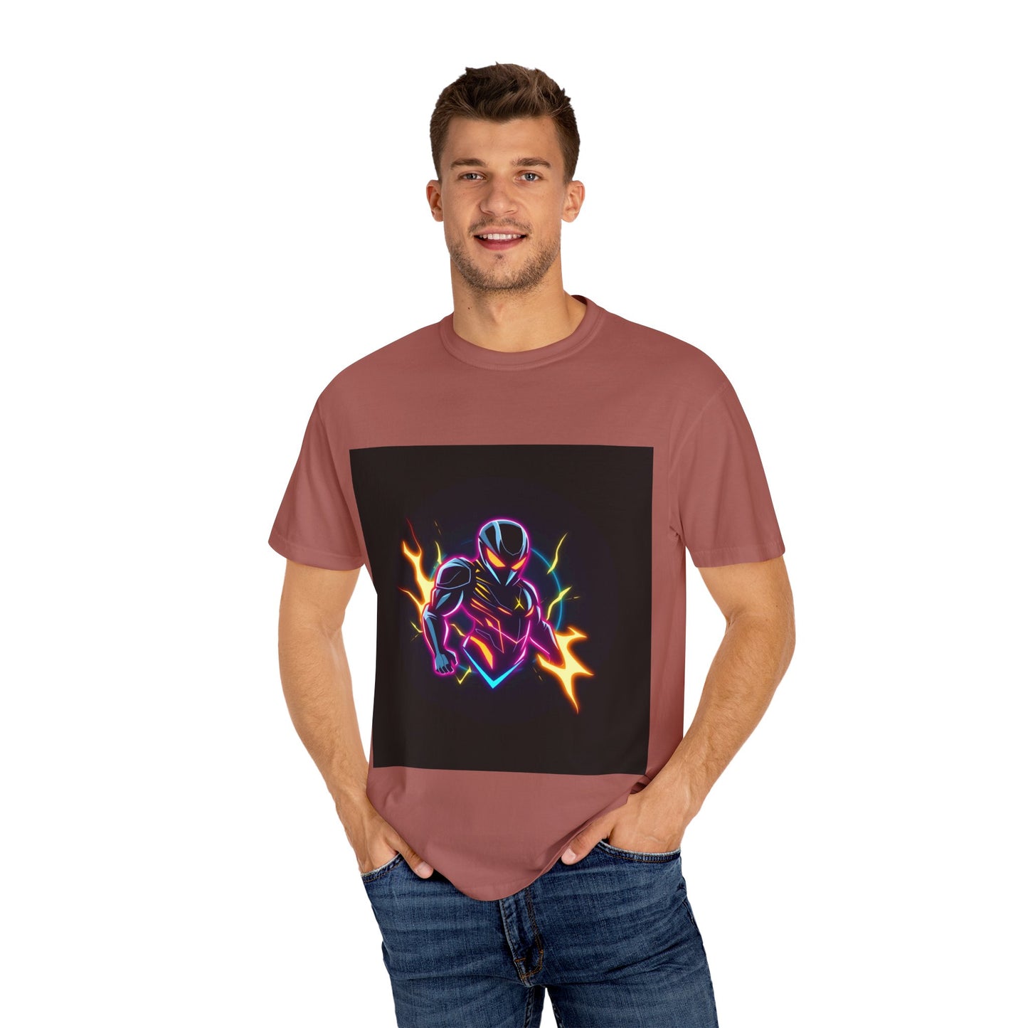 Vibrant Unisex Graphic T-Shirt, Cosmic Dreams Tee, Retro Neon Shirt, Stylish Casual Wear, Gift for Gamers & Dreamers