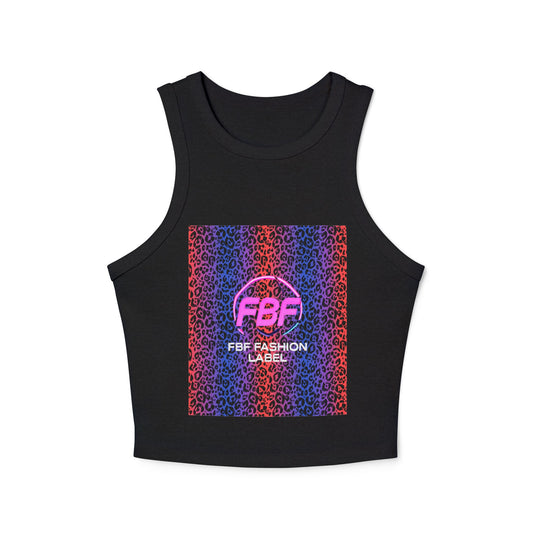 Pink FBF Women's Micro Rib Racer Tank Top