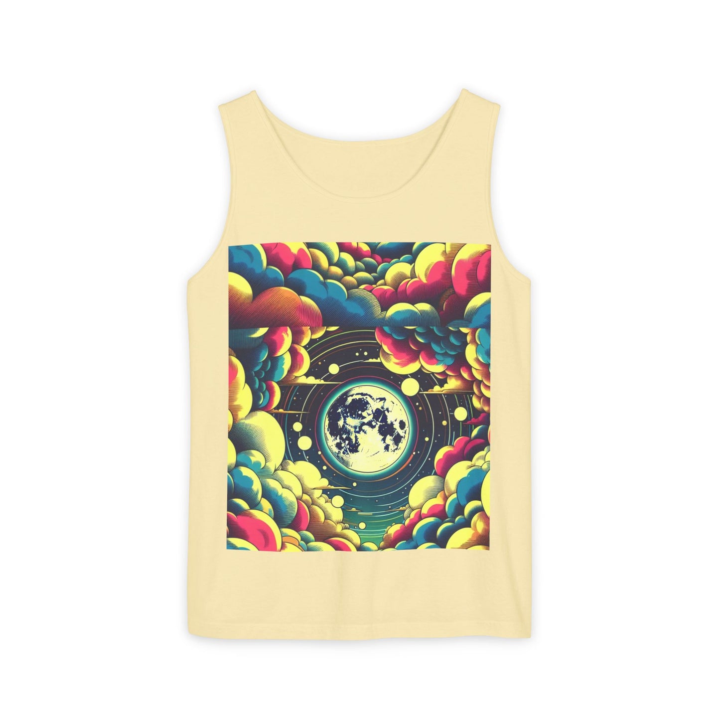 Vibrant Art Tank Top, Colorful Summer Tee, Graphic Beachwear, Boho Casual Top, Unique Gift for Art Lovers, Festival Attire