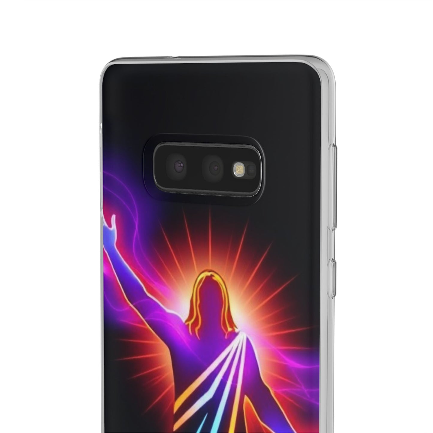 Inspirational Jesus Flexi Case - Colorful Phone Cover for Spiritual Connection