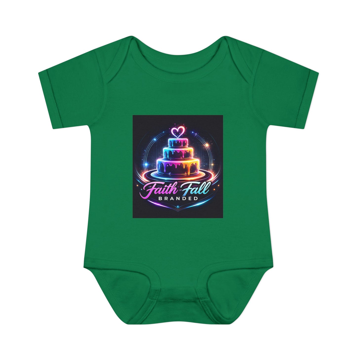 Infant Bodysuit — Neon Cake 'Faith, Fall, Brander' Baby Onesie