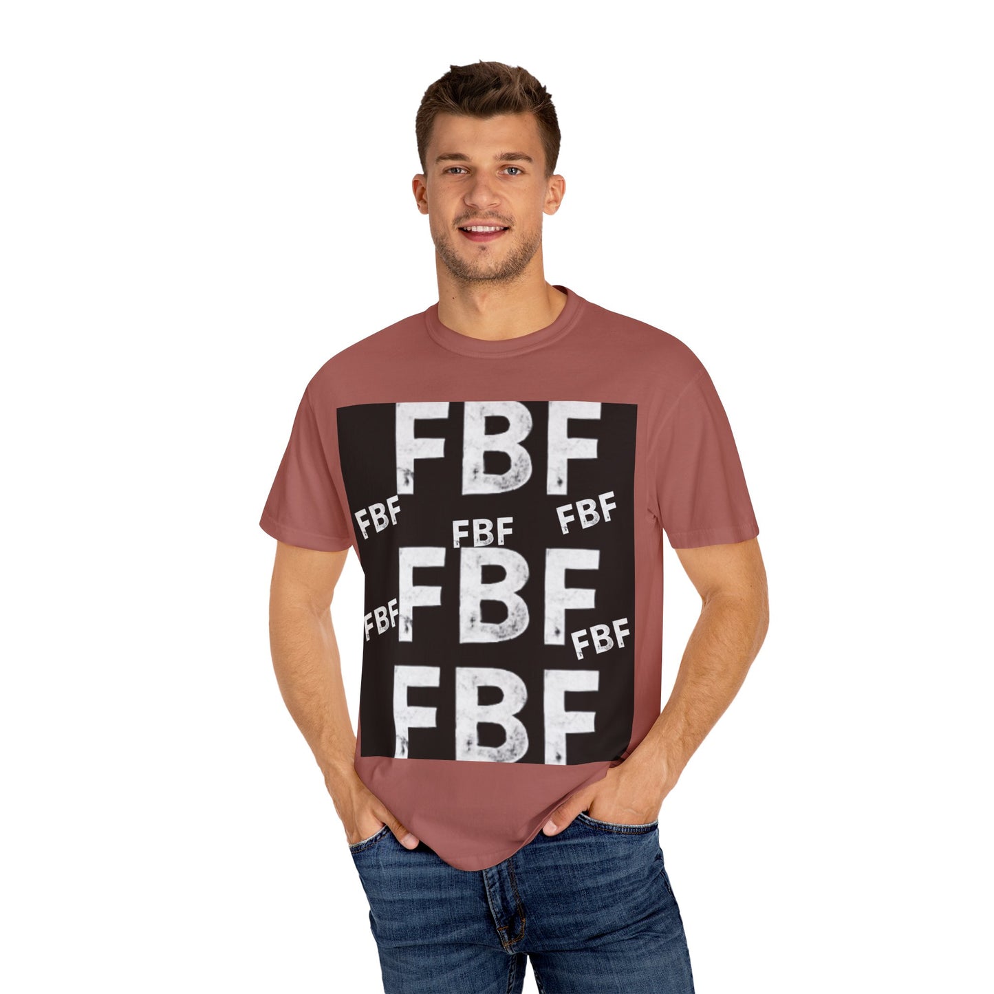 FBF Garment-Dyed Unisex T-shirt, Casual Wear, Graphic Tee, Street Style, Gift for Friends, All Occasions