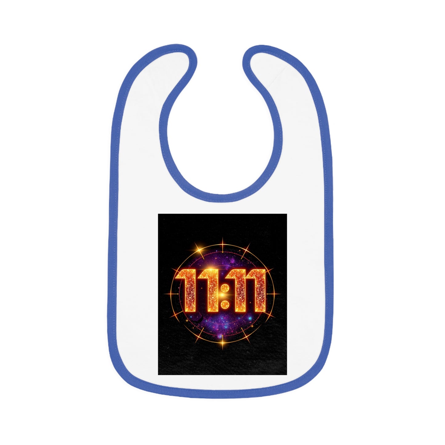 Sparkly 11:11 Baby Bib - Cute Gift for Newborns, Baby Shower, Birthday, Snacks & Meal Time
