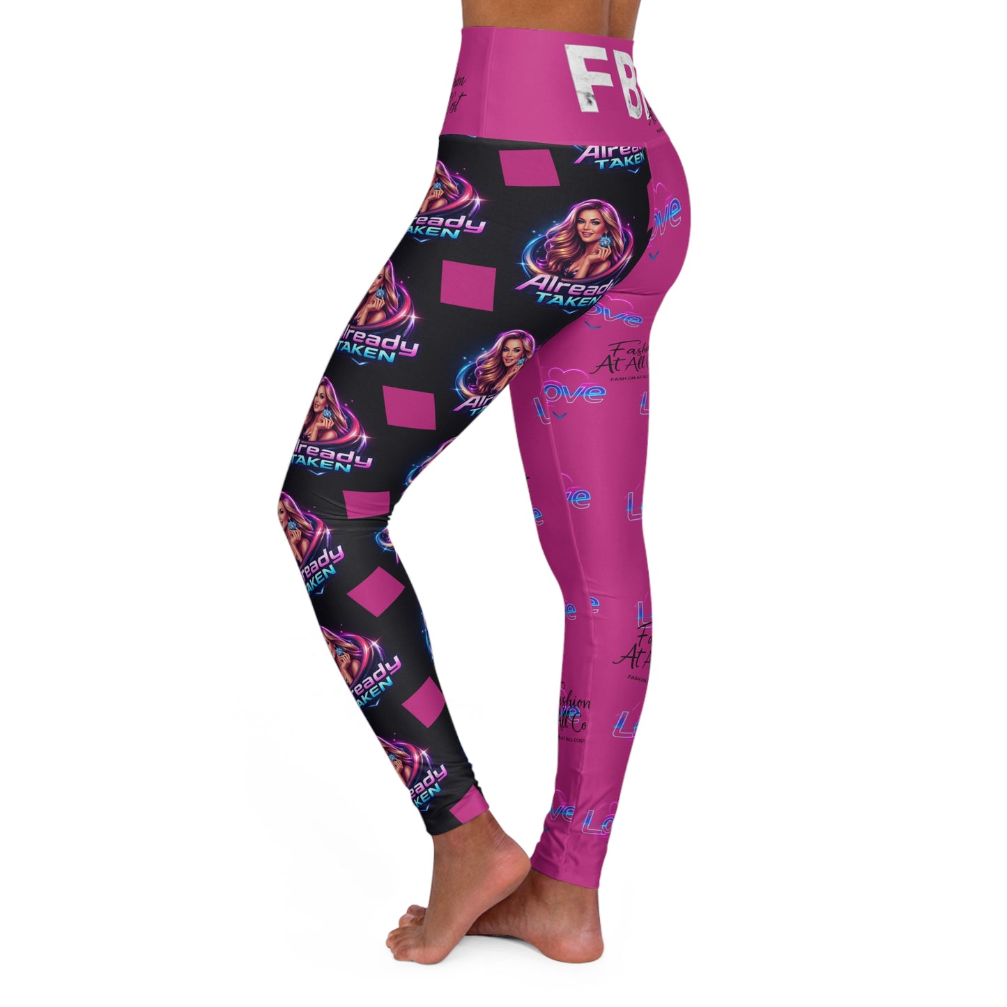 High Waisted Yoga Leggings (AOP)