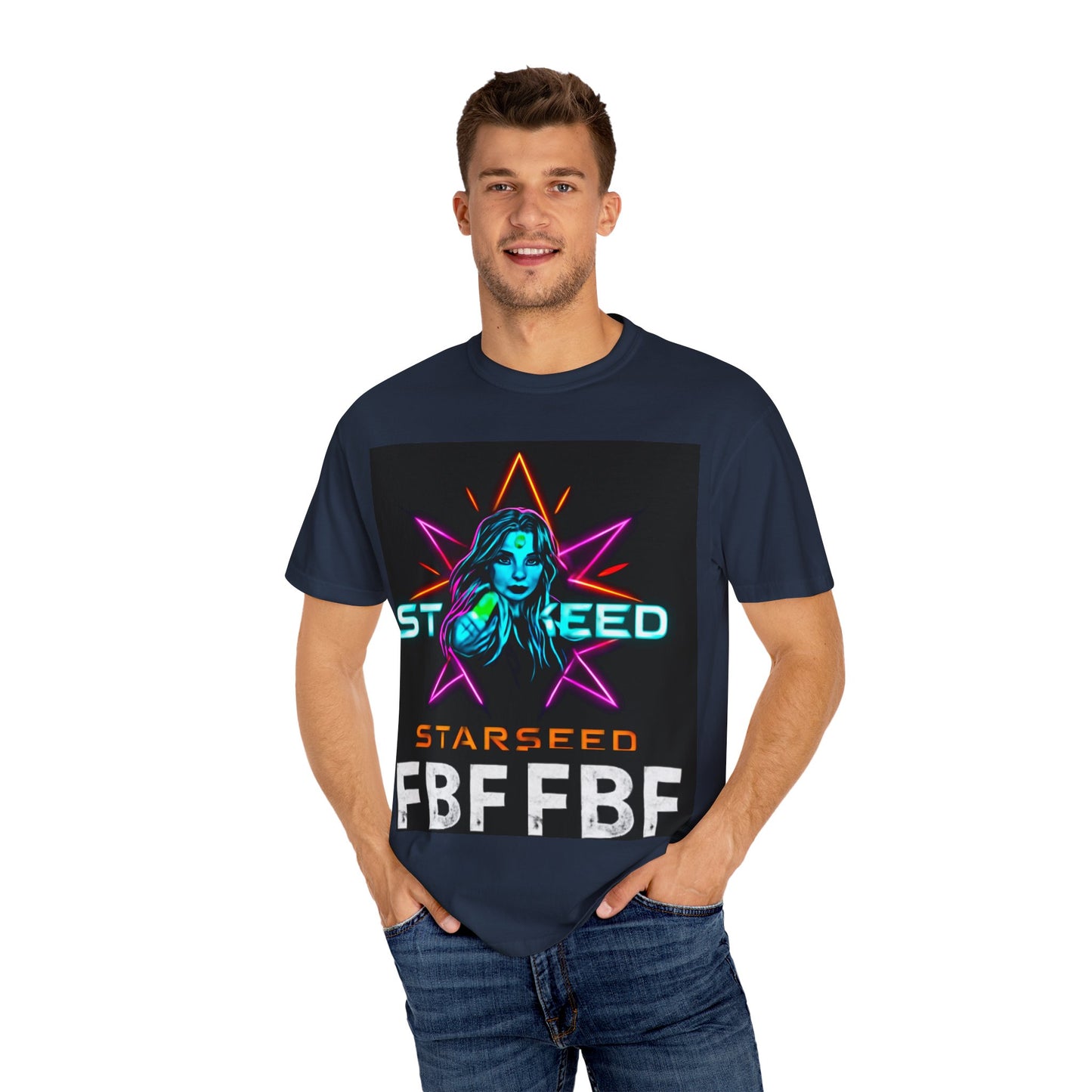 Neon Graphic T-Shirt - Starseed FBF Tee, Unisex Fashion, Cool Gift, Festival Wear, Retro Style, Casual Streetwear