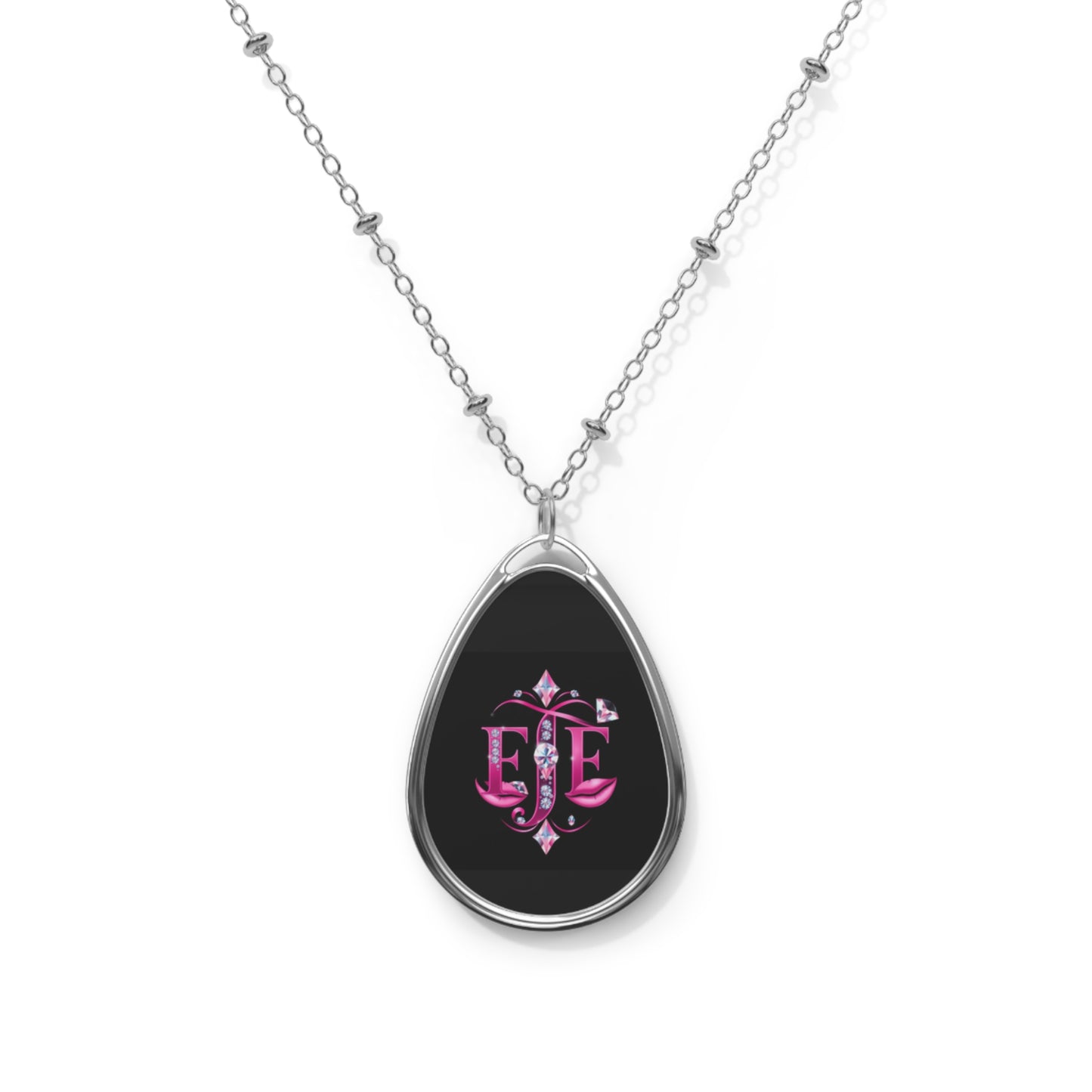 Elegant Monogram Oval Necklace - Personalized Jewelry, Custom Gift, Birthday Gift, Wedding Jewelry, Everyday Wear
