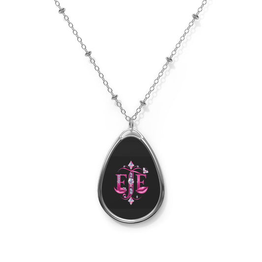 Elegant Monogram Oval Necklace - Personalized Jewelry, Custom Gift, Birthday Gift, Wedding Jewelry, Everyday Wear
