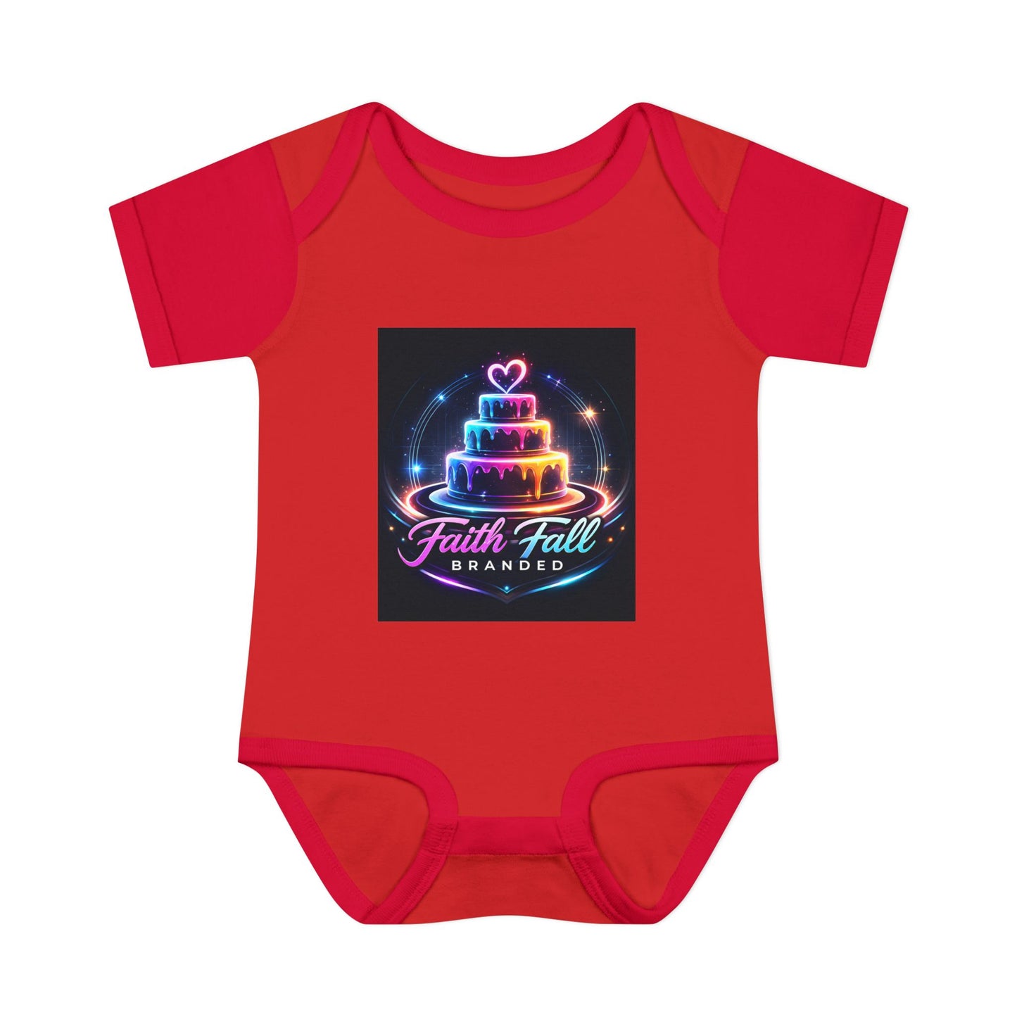 Infant Bodysuit — Neon Cake 'Faith, Fall, Brander' Baby Onesie