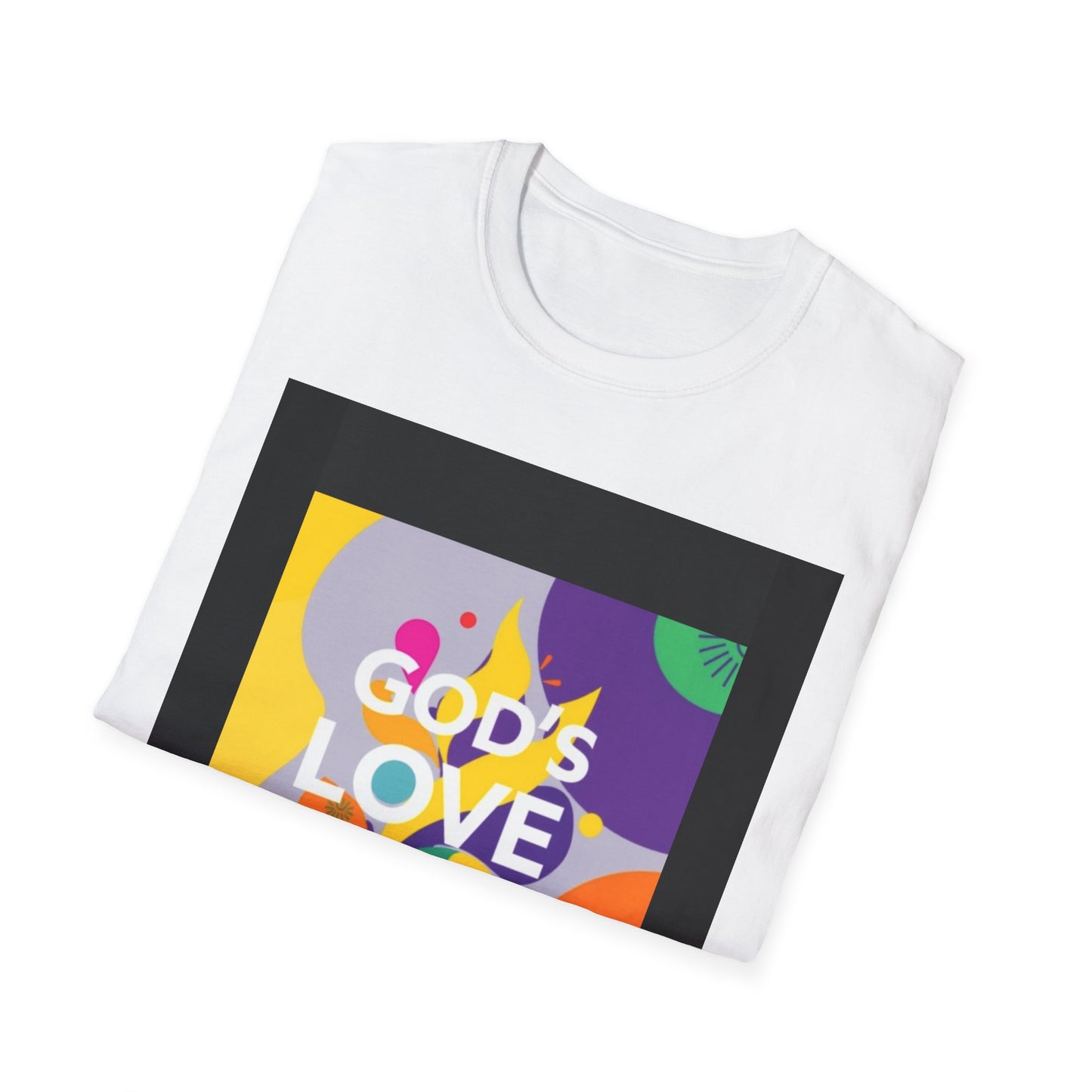 Unisex Softstyle T-Shirt with God's Love Design, Faith Shirt, Inspirational Tee, Christian Apparel, Gift for Believers, Everyday Wear