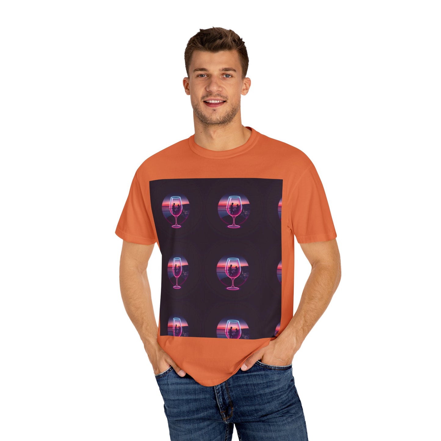 Retro Sunset Glasses T-Shirt, Unisex Garment-Dyed Tee for Casual Wear, Vintage Aesthetic Shirt, Gift for Friends, Summer Vibes Tee, [...]