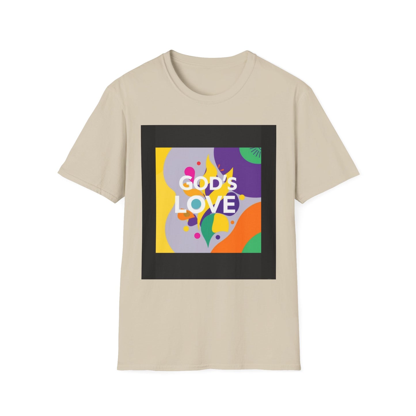 Unisex Softstyle T-Shirt with God's Love Design, Faith Shirt, Inspirational Tee, Christian Apparel, Gift for Believers, Everyday Wear
