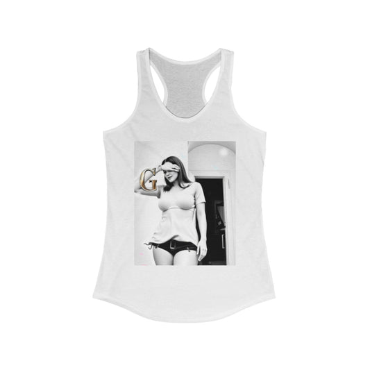 Racerback Tank, Last Black and White Design, Women's Workout Top, Gym Tank, Yoga Shirt, Monochrome Tank Top