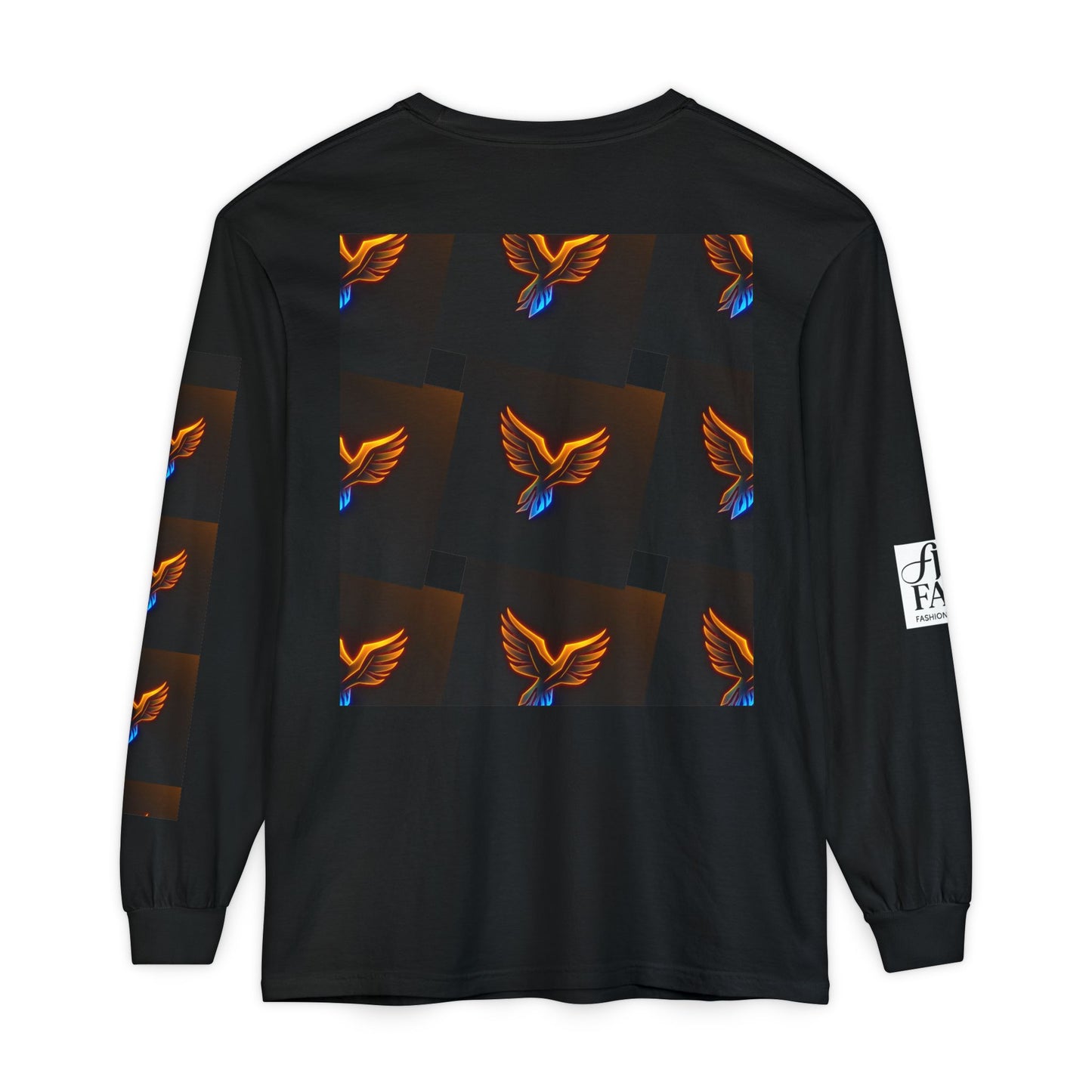 Vibrant Long Sleeve T-Shirt with Phoenix Design - Casual Wear for Bird Lovers, Gifts, Unique Fashion, Everyday Style, Unisex Apparel