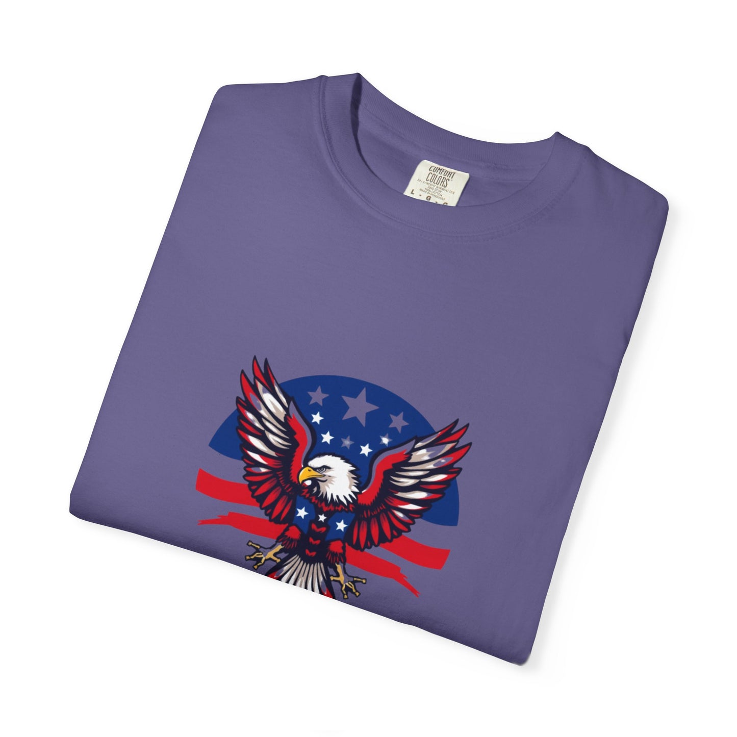 Patriotic T-Shirt with Eagle Graphic | Faith By Flag Tee, Unisex Apparel, Independence Day Shirt, Casual Wear, Gift for Veterans