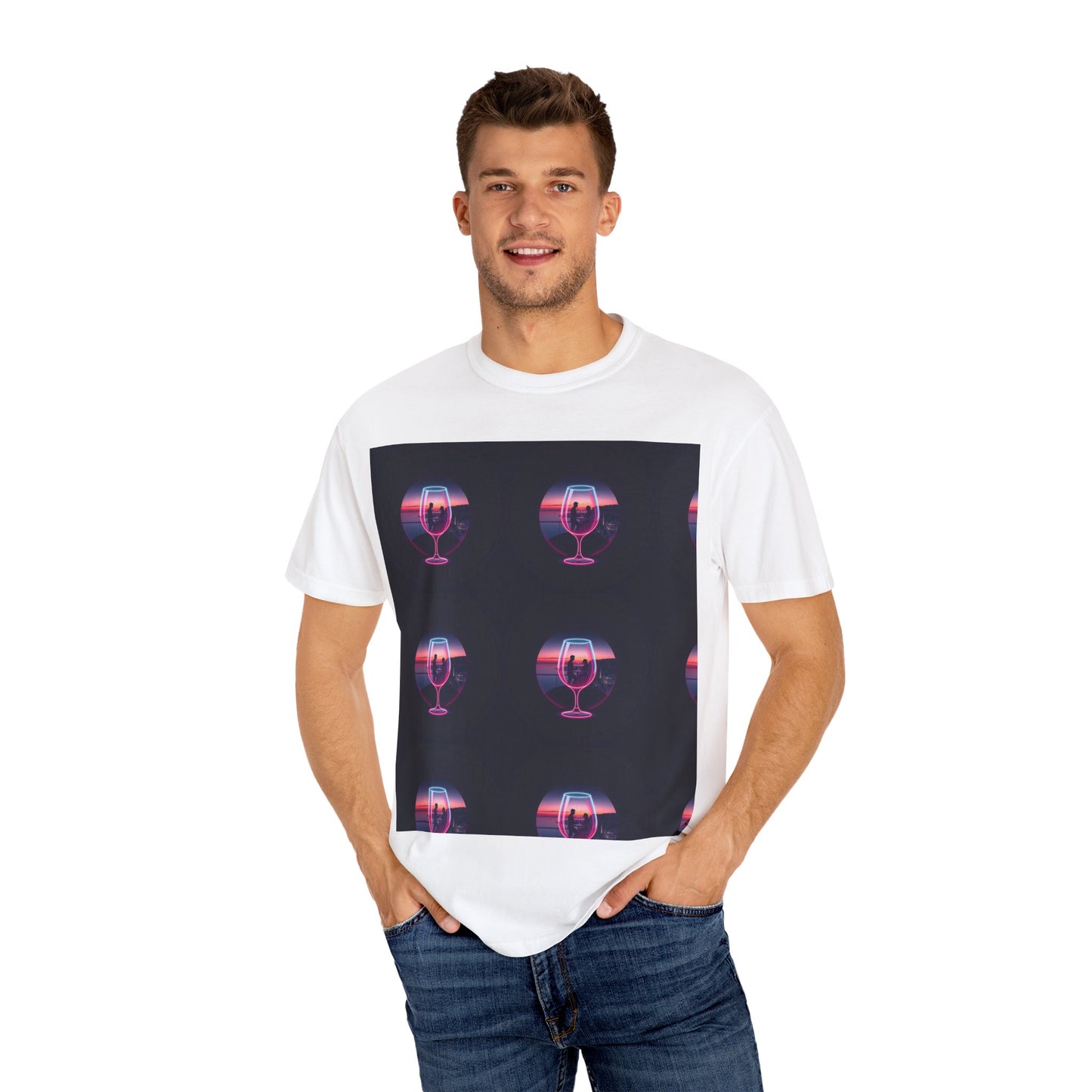 Retro Sunset Glasses T-Shirt, Unisex Garment-Dyed Tee for Casual Wear, Vintage Aesthetic Shirt, Gift for Friends, Summer Vibes Tee, [...]