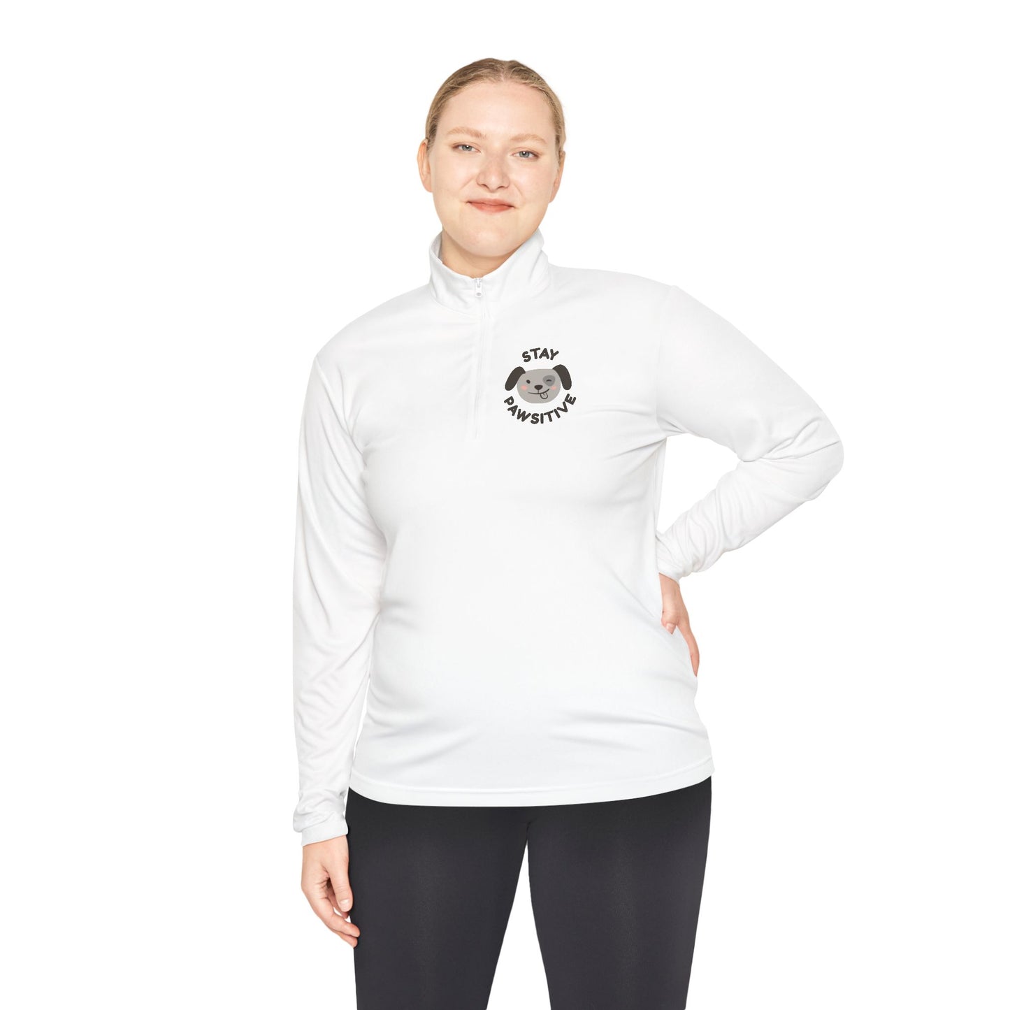 Stay pawsitive  Unisex Quarter-Zip Pullover