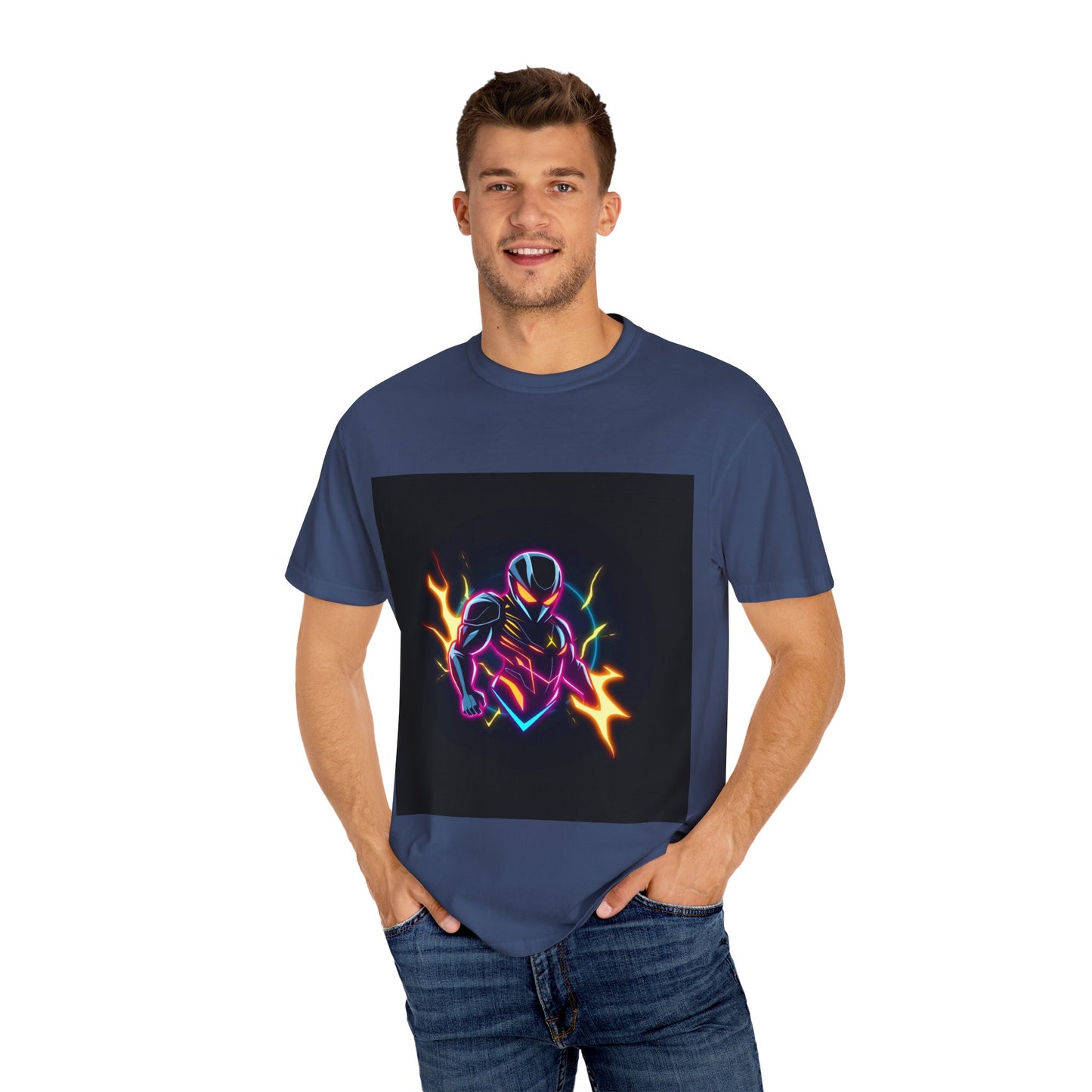 Vibrant Unisex Graphic T-Shirt, Cosmic Dreams Tee, Retro Neon Shirt, Stylish Casual Wear, Gift for Gamers & Dreamers