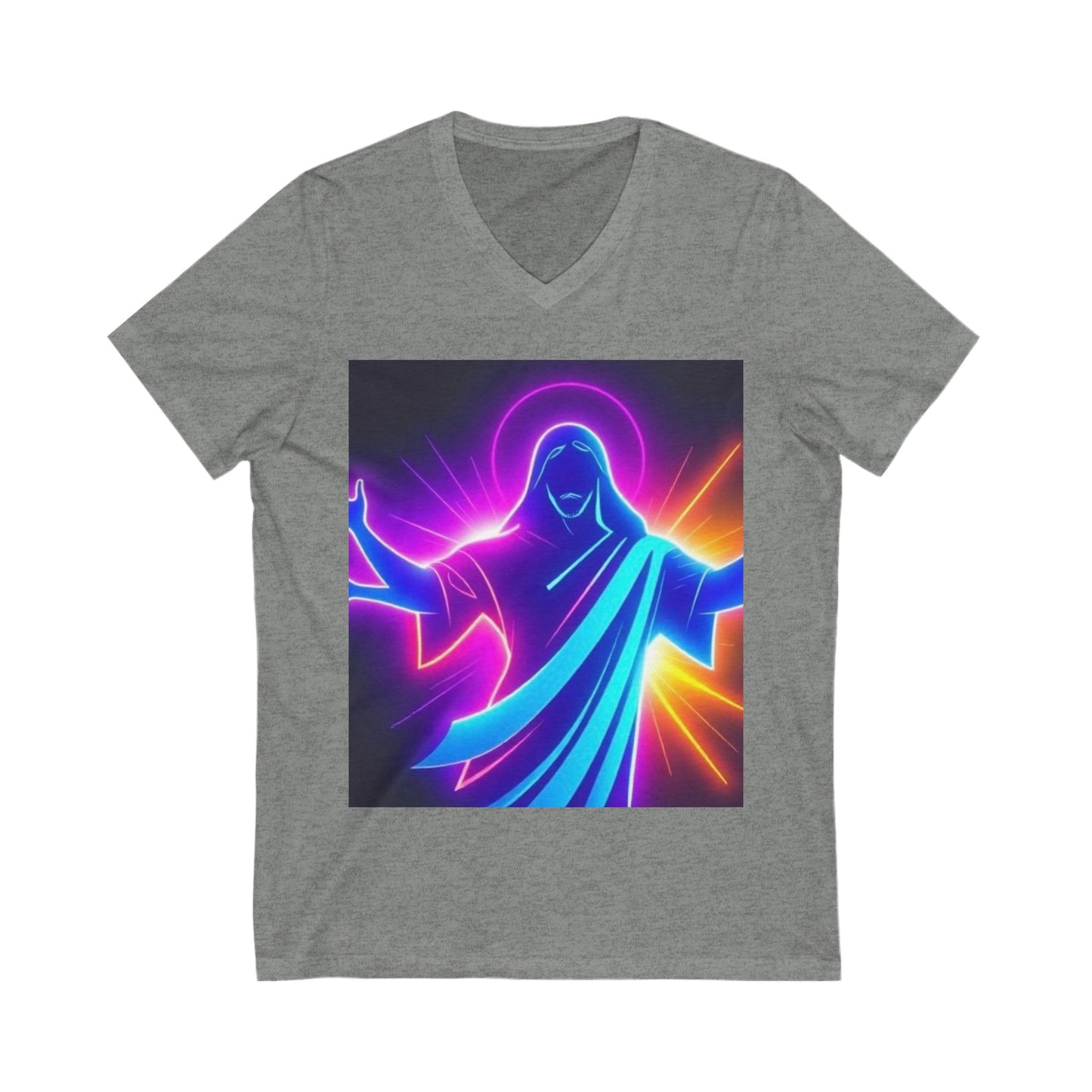 Unisex Jersey Short Sleeve V-Neck Tee