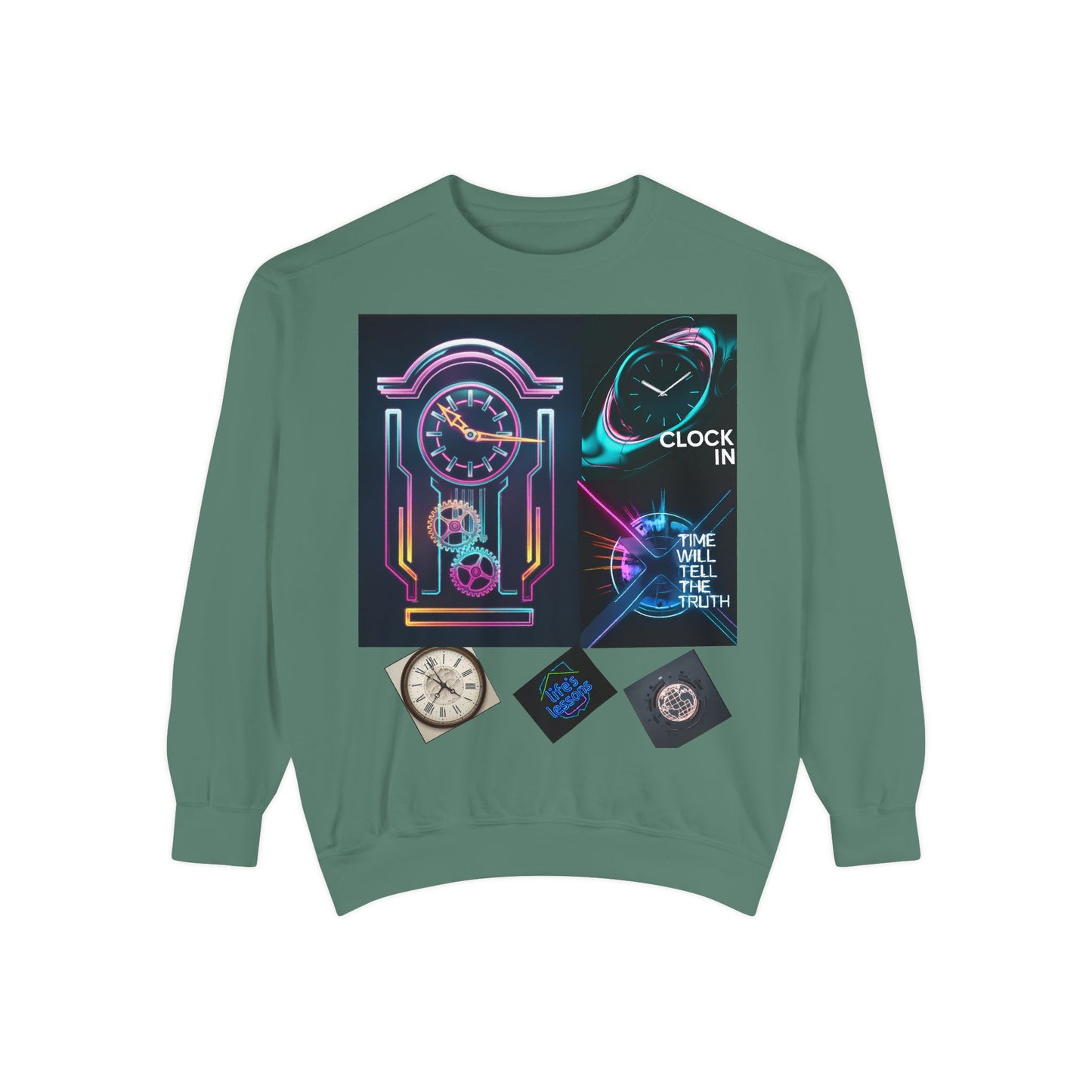 Retro Neon Clock Sweatshirt