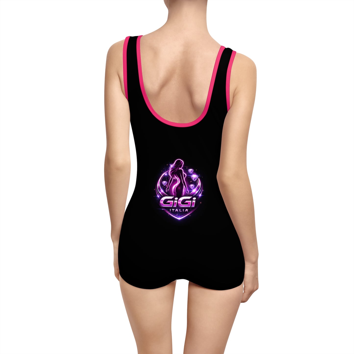 Gigi Italia Retro Neon One-Piece Swimsuit