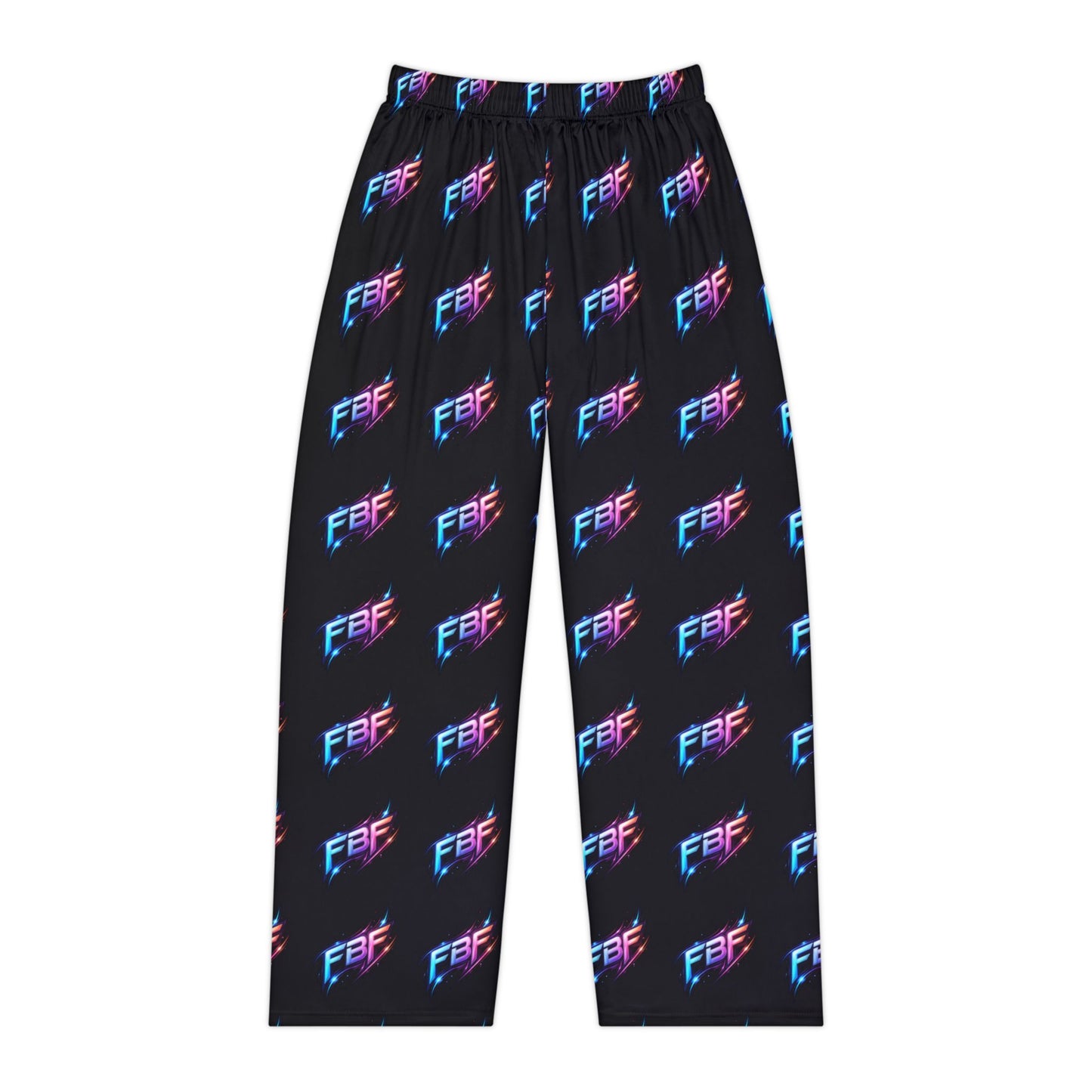 Neon Retro 'FEF' All-Over Print Women's Pajama Pants