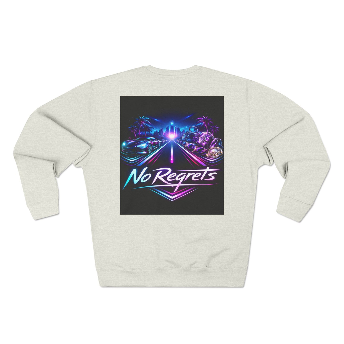 No Regrets Retro Vaporwave Crewneck Sweatshirt