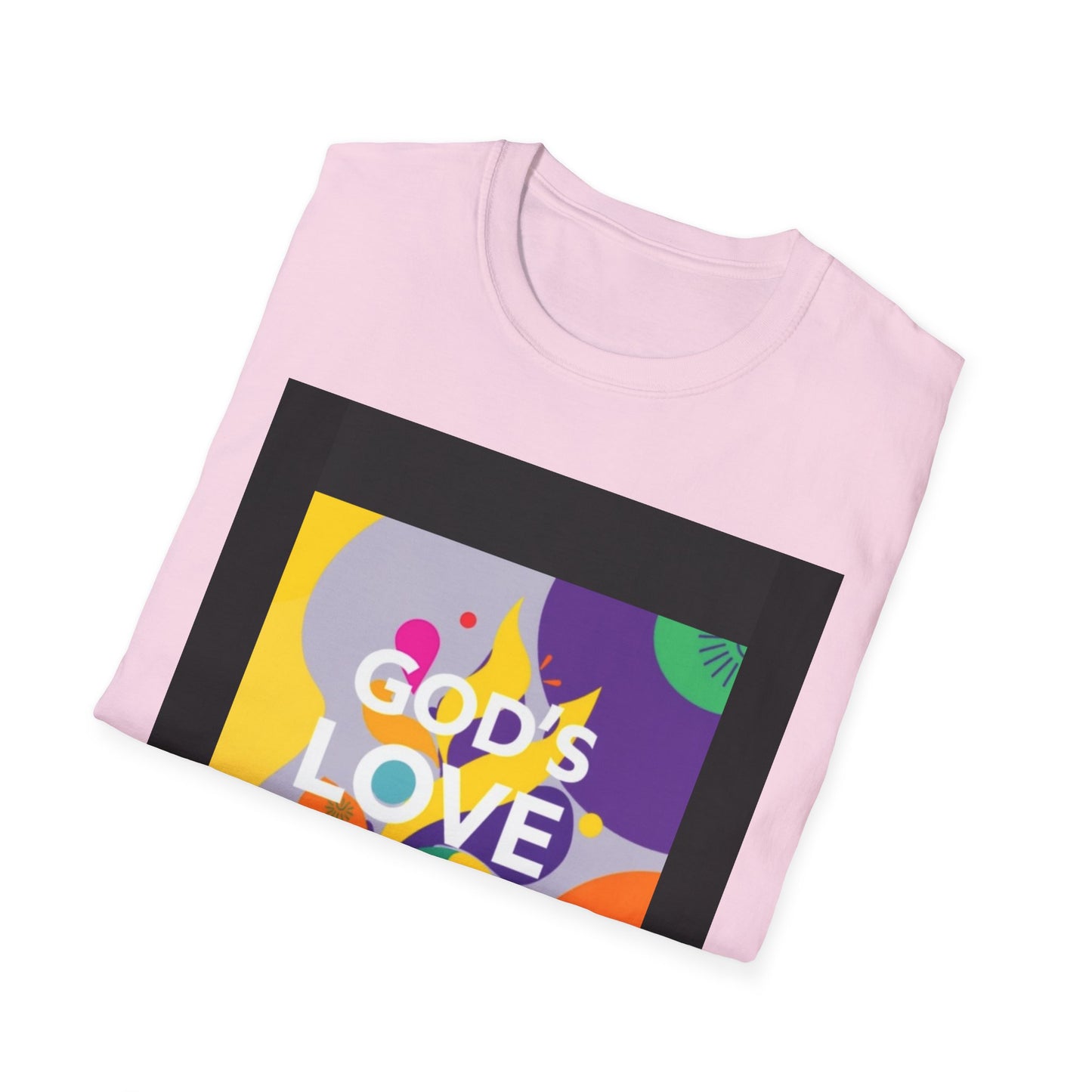 Unisex Softstyle T-Shirt with God's Love Design, Faith Shirt, Inspirational Tee, Christian Apparel, Gift for Believers, Everyday Wear
