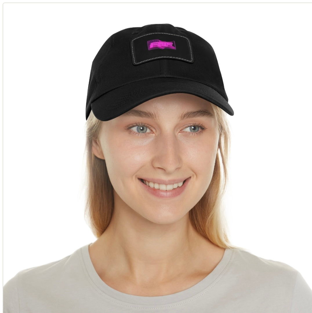 Stylish Hat with Leather Patch, Casual Cap for Dads, Unique Gift for Father's Day, Trendy Summer Hat, Everyday Wear