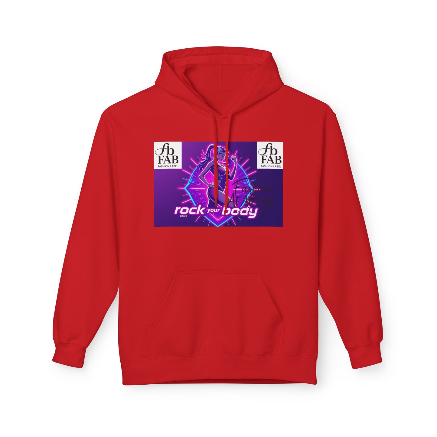 Rock Your Body Fleece Hoodie | Unisex Midweight Hoodie, Cozy Sweatshirt, Unique Gift for Fitness Lovers, Casual Wear, Music Inspired Apparel