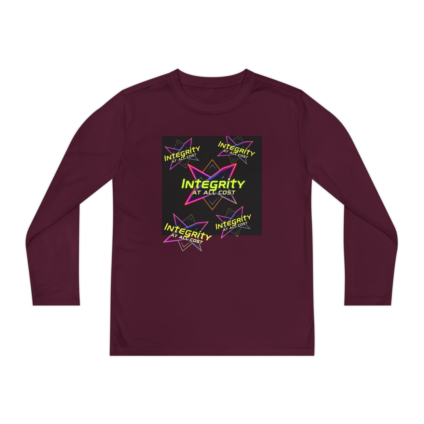 Integrity Youth Long Sleeve Tee, Cool Graphic Shirt, Motivational Apparel, Perfect for Sports, Birthday Gift