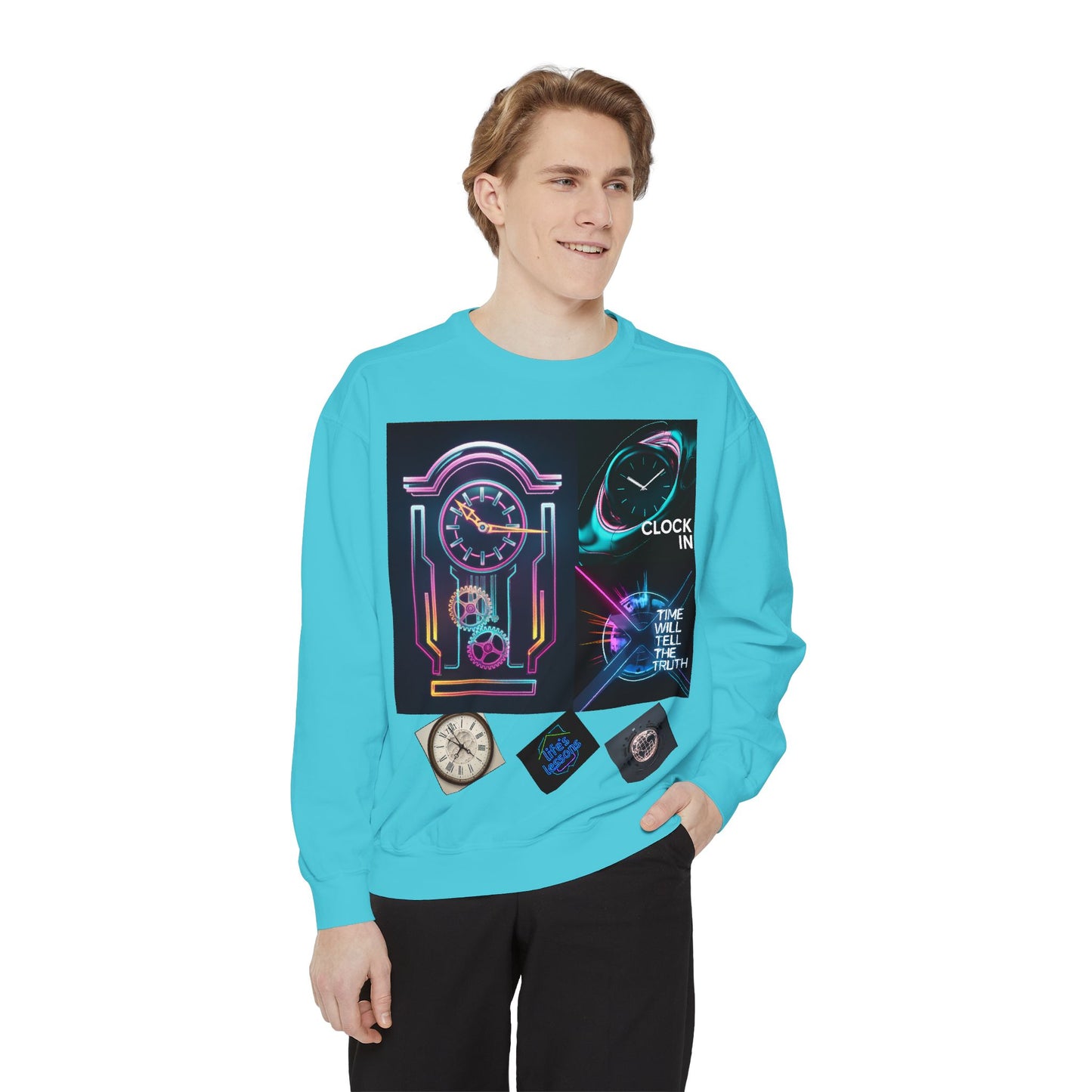 Retro Neon Clock Sweatshirt