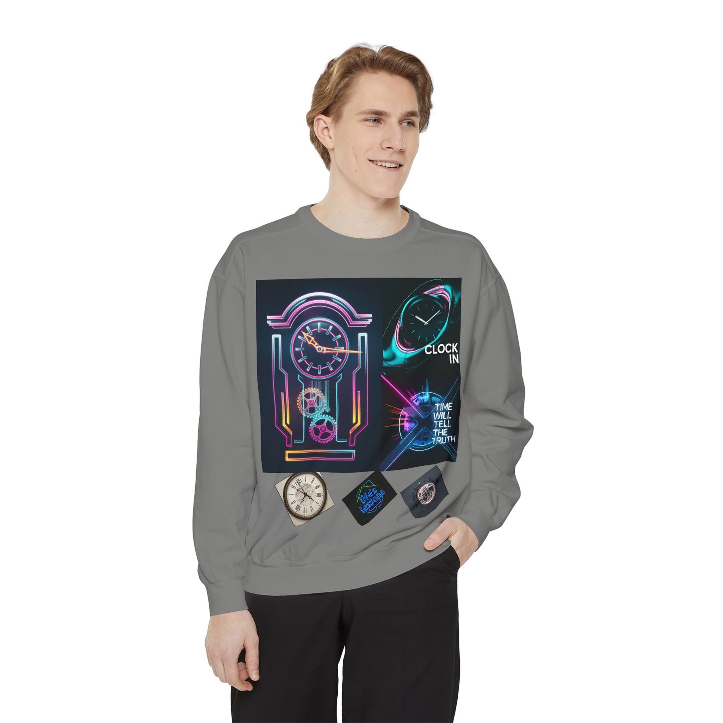 Retro Neon Clock Sweatshirt