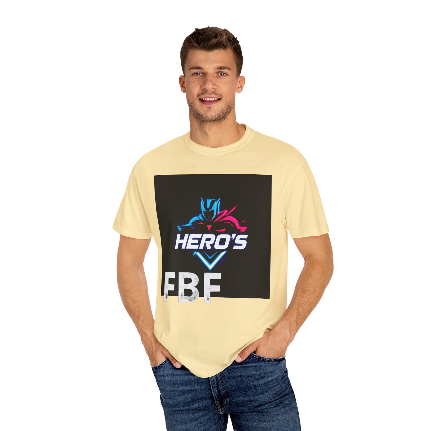 Hero's Unisex Garment-Dyed T-shirt, Casual Tee, Perfect for Gifting, Comic Fans, Hero Celebrations, Graphic Tee, Everyday Wear