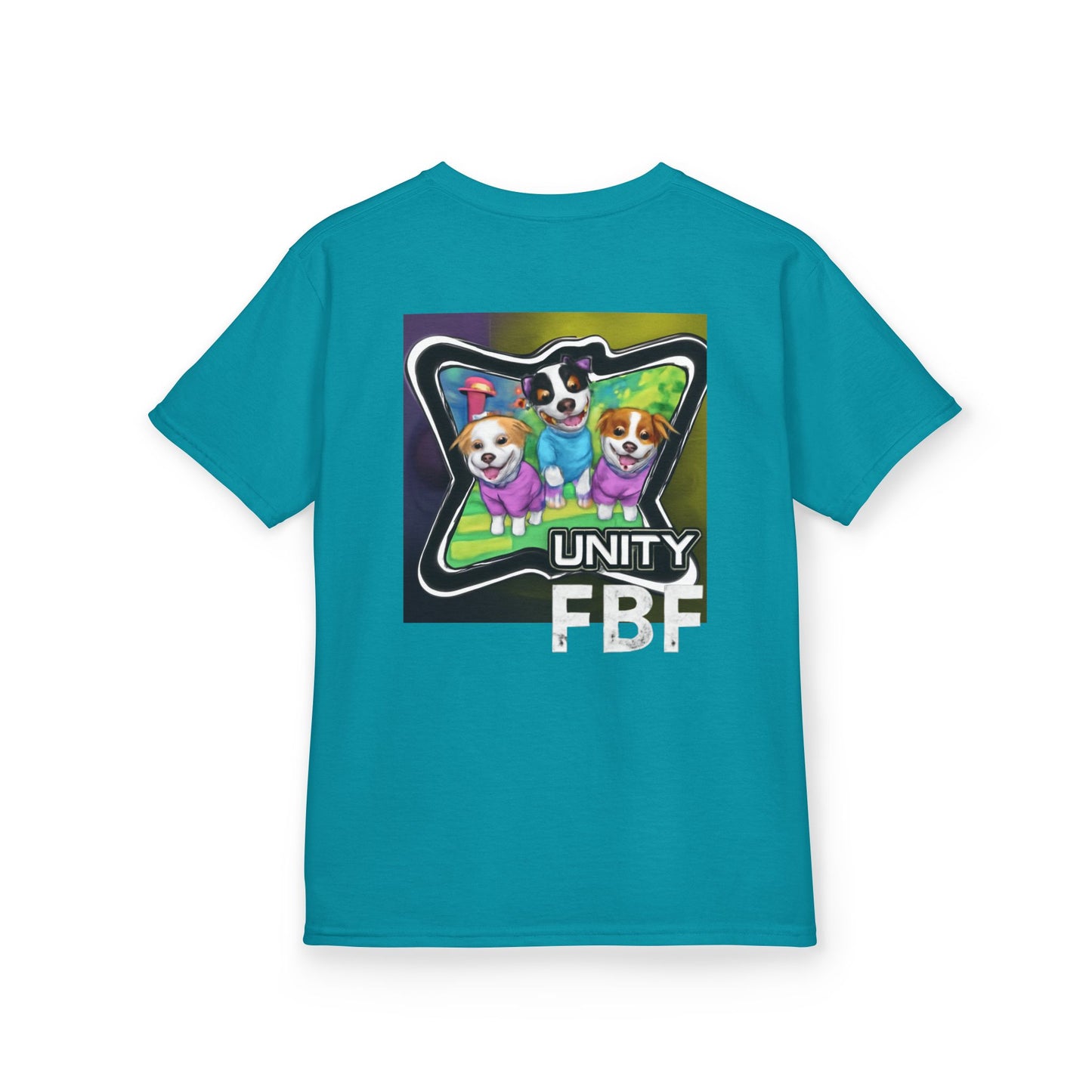 Colorful Dog-Themed Kids Tee - 'Unity Fun' Design