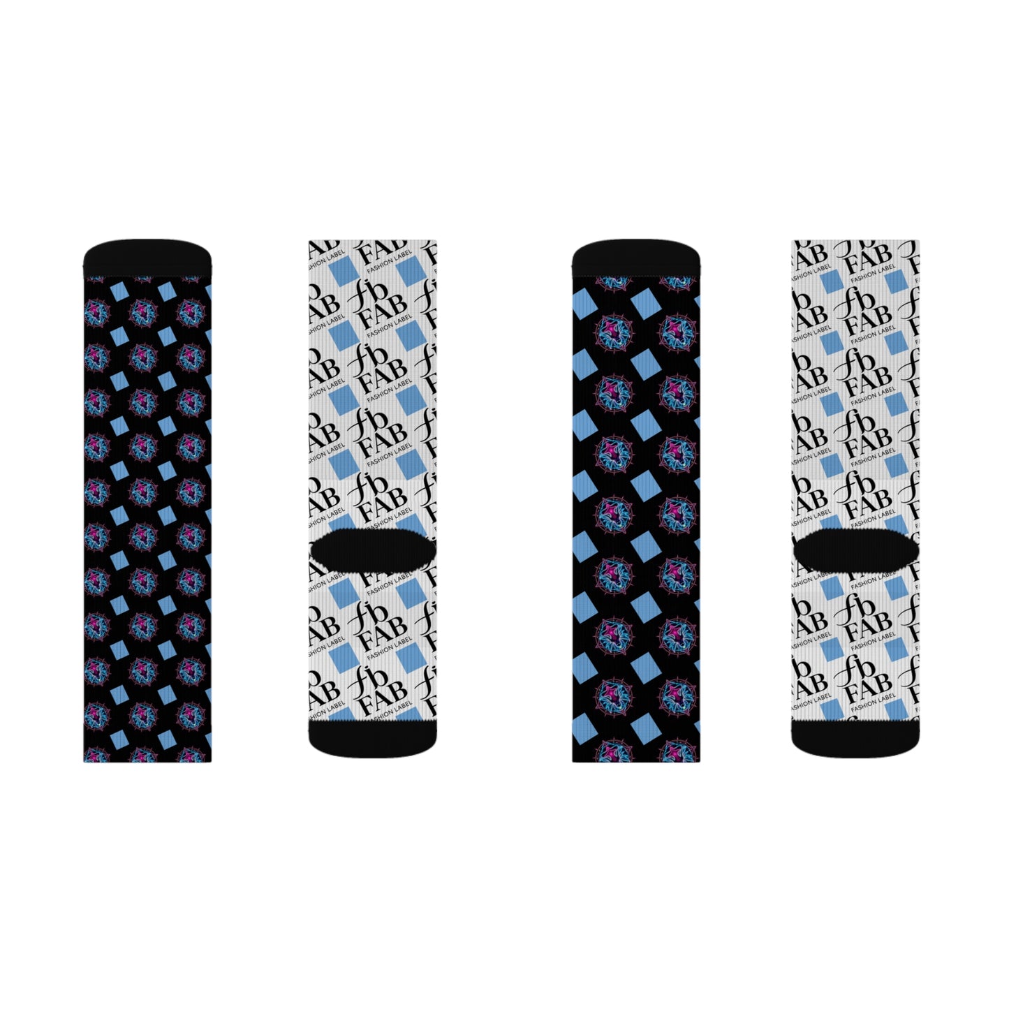 Sublimation Socks | Funky Patterned Crew Socks for Fashion Lovers, Unique Gift, Everyday Wear, Fun Accessories, Stocking Stuffers