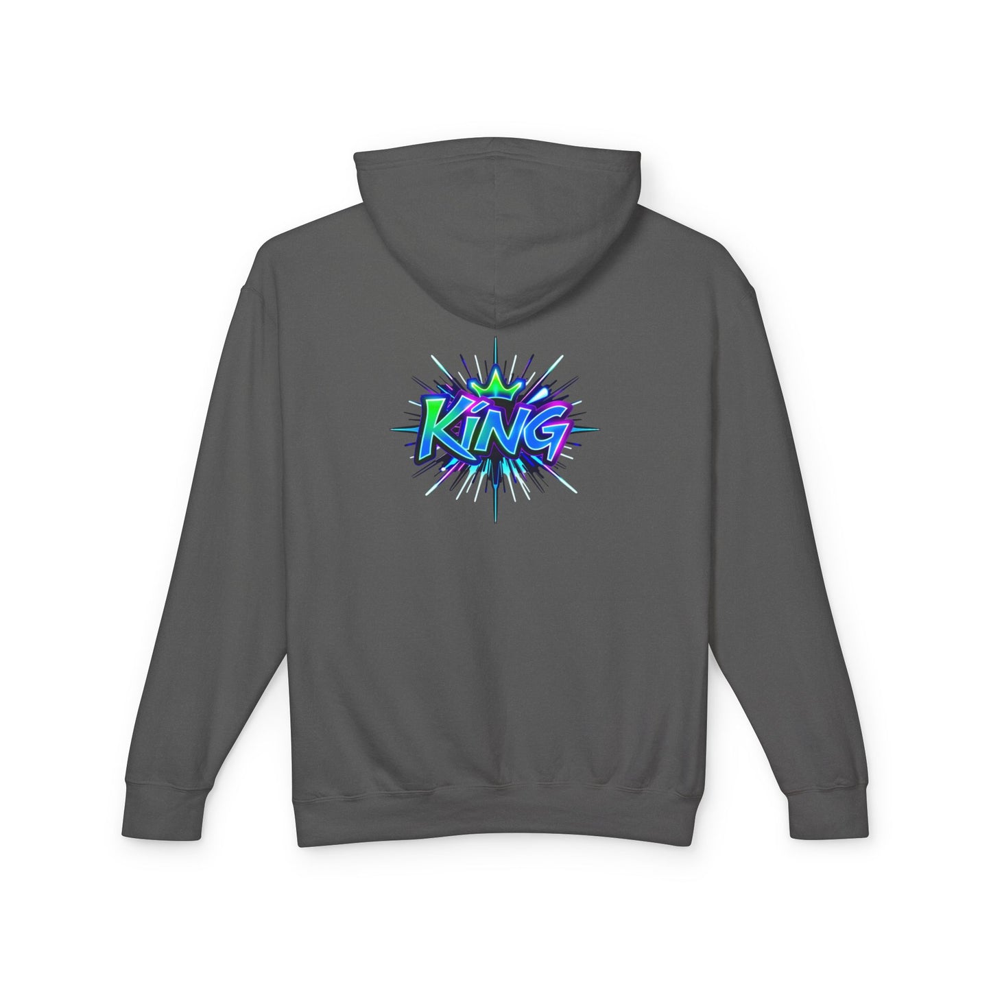 Colorful King Hoodie for Trendy Casual Wear, Unisex Lightweight Sweatshirt for Men & Women, Perfect Gift for Birthdays, Hip Hop Vibes, [...]