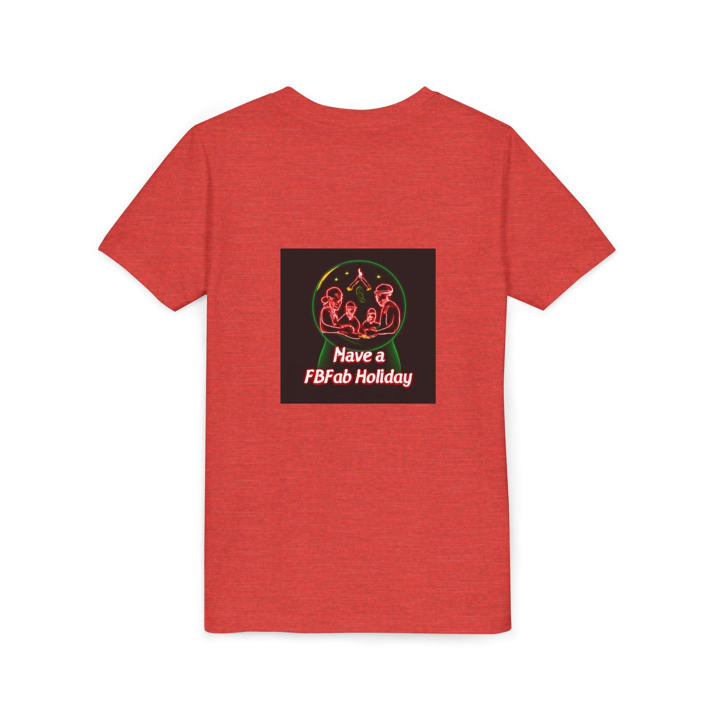 Youth Christmas Short Sleeve Tee, Holiday Tee, Xmas Gift for Kids, Fun Tee for Celebrations, Winter Festive Shirt