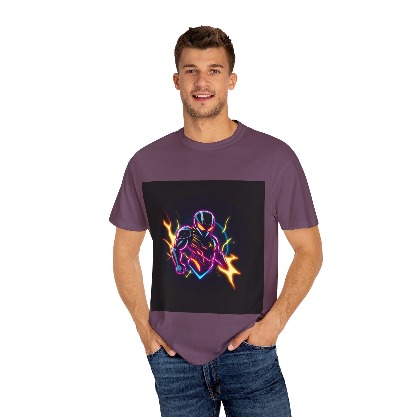 Vibrant Unisex Graphic T-Shirt, Cosmic Dreams Tee, Retro Neon Shirt, Stylish Casual Wear, Gift for Gamers & Dreamers