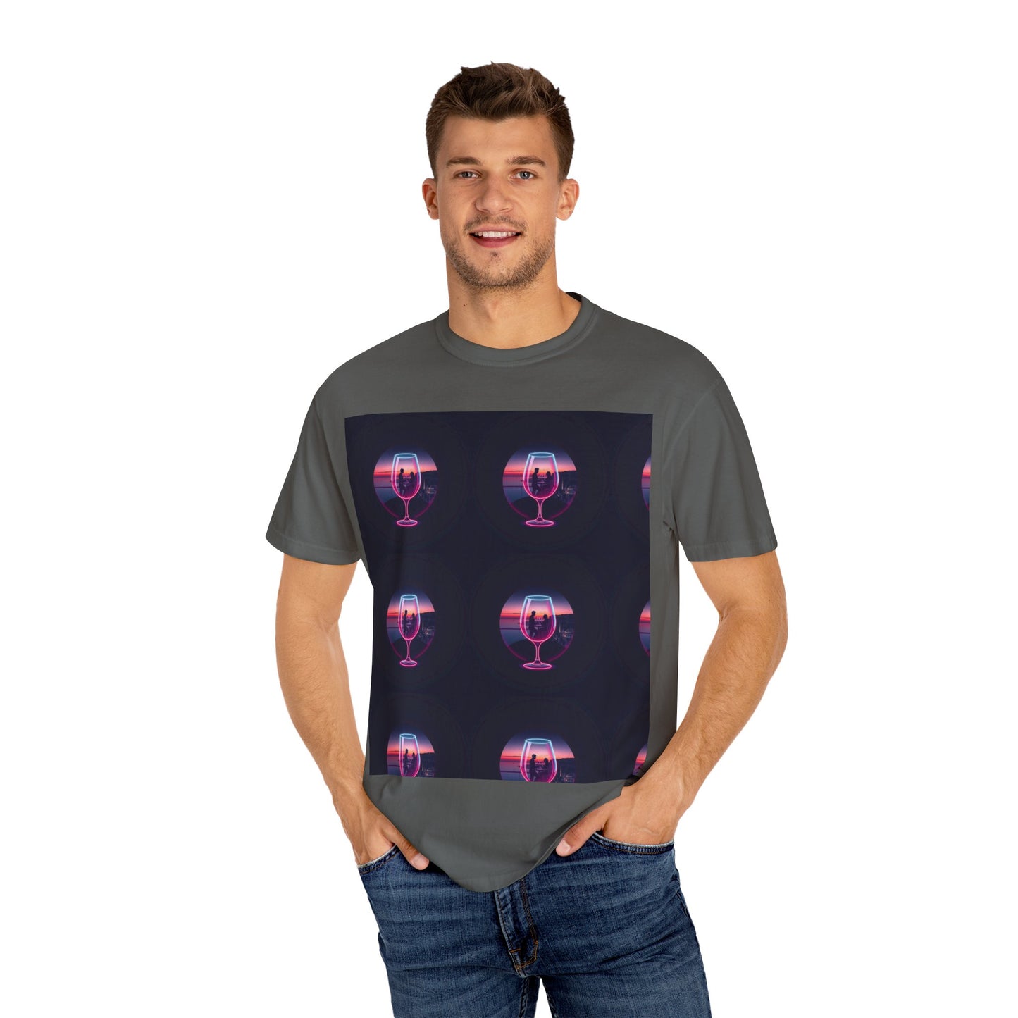 Retro Sunset Glasses T-Shirt, Unisex Garment-Dyed Tee for Casual Wear, Vintage Aesthetic Shirt, Gift for Friends, Summer Vibes Tee, [...]