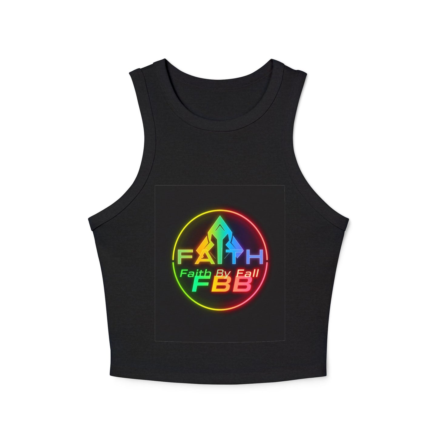 Faith by Fall Racer Tank Top - Stylish Summer Crop Top, Casual Wear, Inspirational Gift, Festival Outfit, Workout Top
