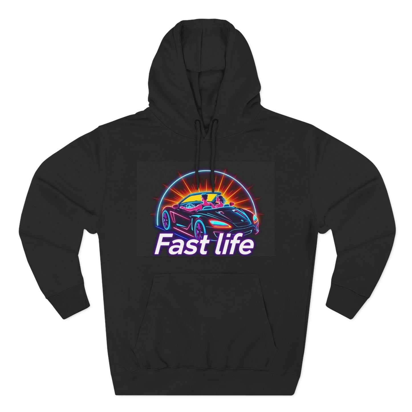 Fast Life Fleece Hoodie for Car Enthusiasts