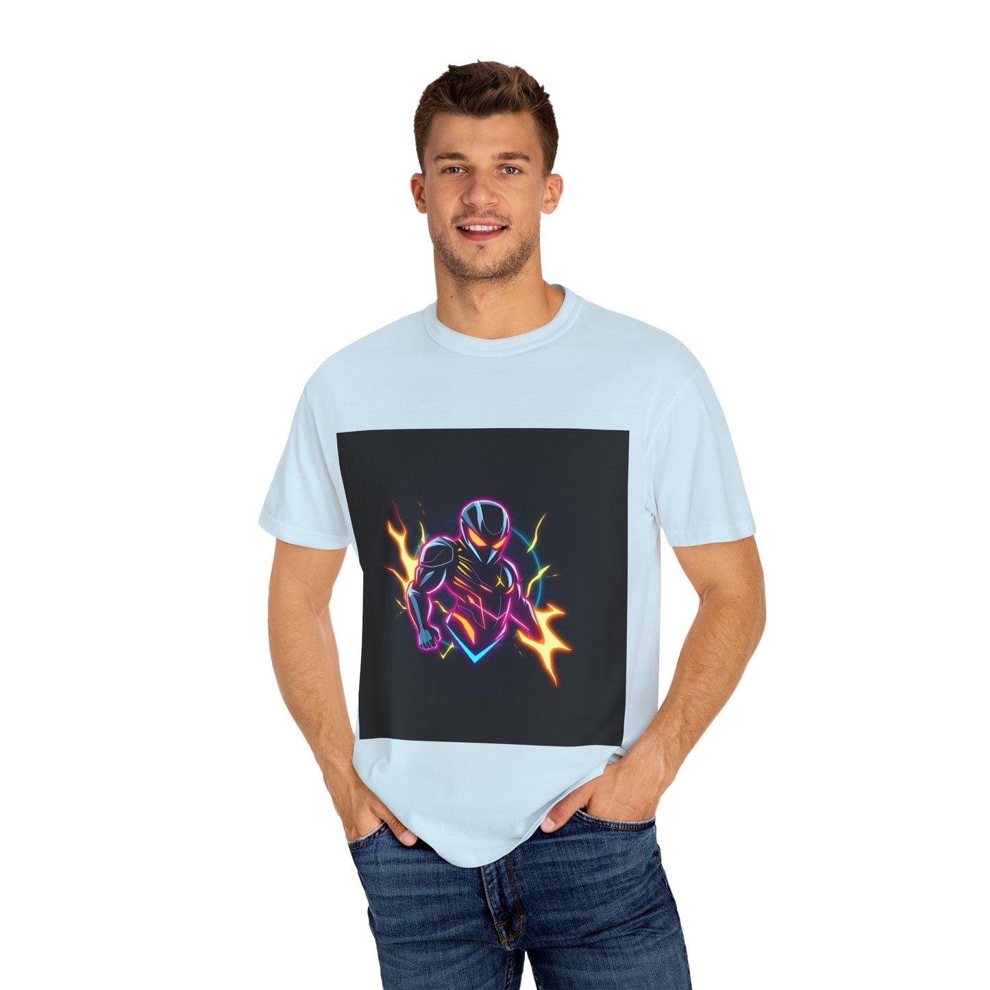 Vibrant Unisex Graphic T-Shirt, Cosmic Dreams Tee, Retro Neon Shirt, Stylish Casual Wear, Gift for Gamers & Dreamers