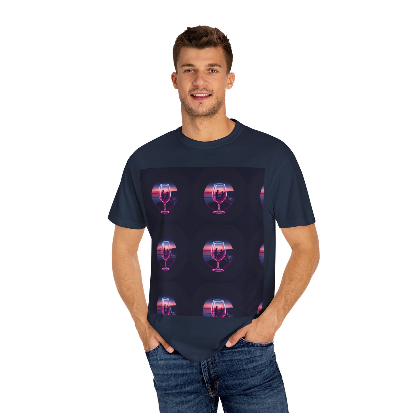 Retro Sunset Glasses T-Shirt, Unisex Garment-Dyed Tee for Casual Wear, Vintage Aesthetic Shirt, Gift for Friends, Summer Vibes Tee, [...]