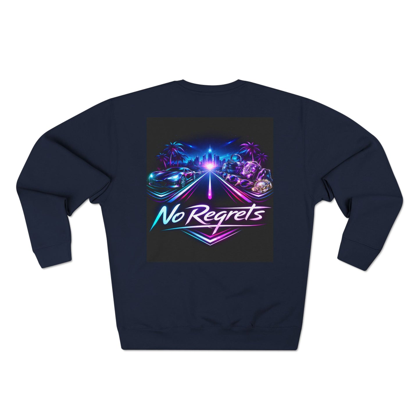 No Regrets Retro Vaporwave Crewneck Sweatshirt