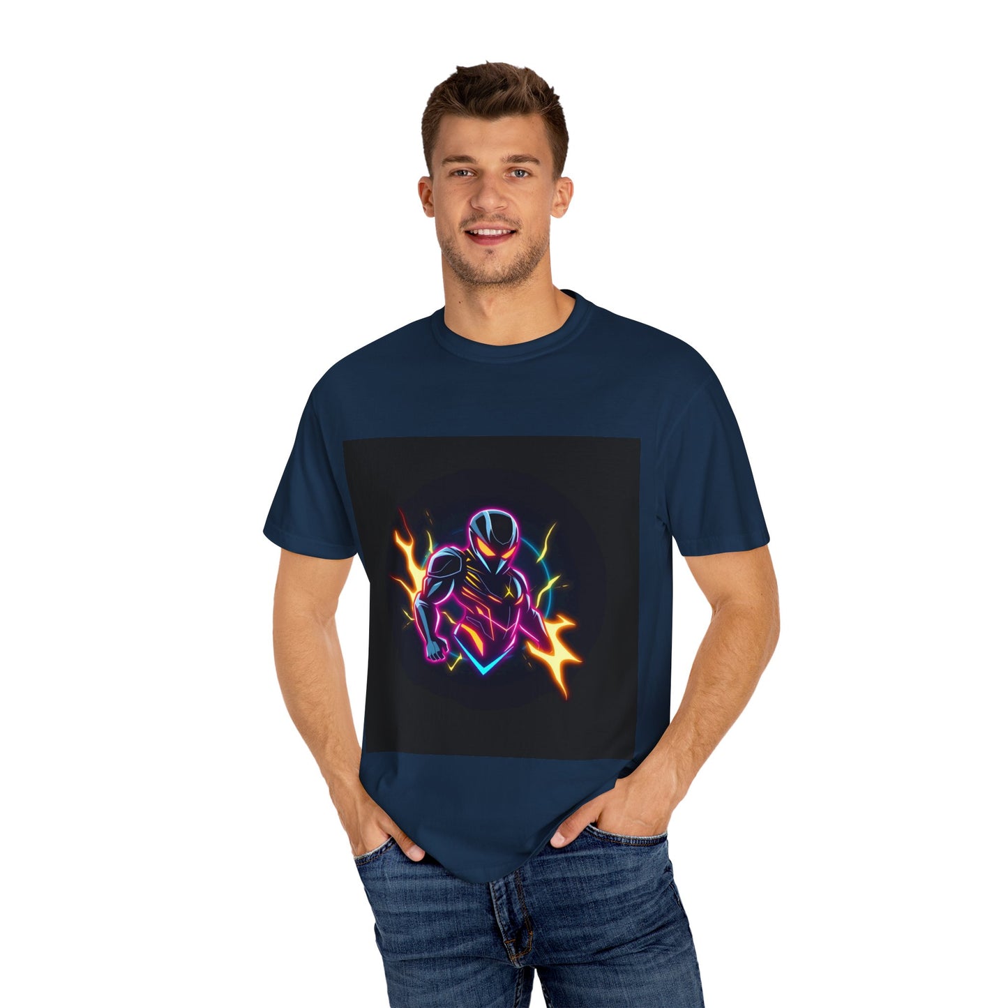 Vibrant Unisex Graphic T-Shirt, Cosmic Dreams Tee, Retro Neon Shirt, Stylish Casual Wear, Gift for Gamers & Dreamers