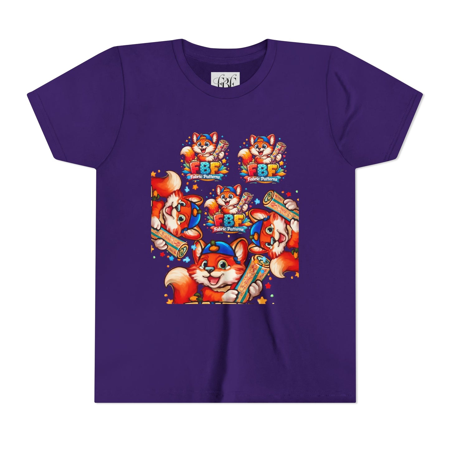 Youth Tee — Colorful Cartoon Fox 'FBF' Logo Kids Shirt