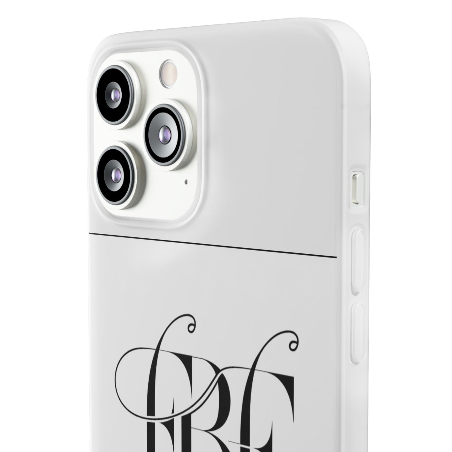Chic Flexi Phone Case with Fashion Label Design