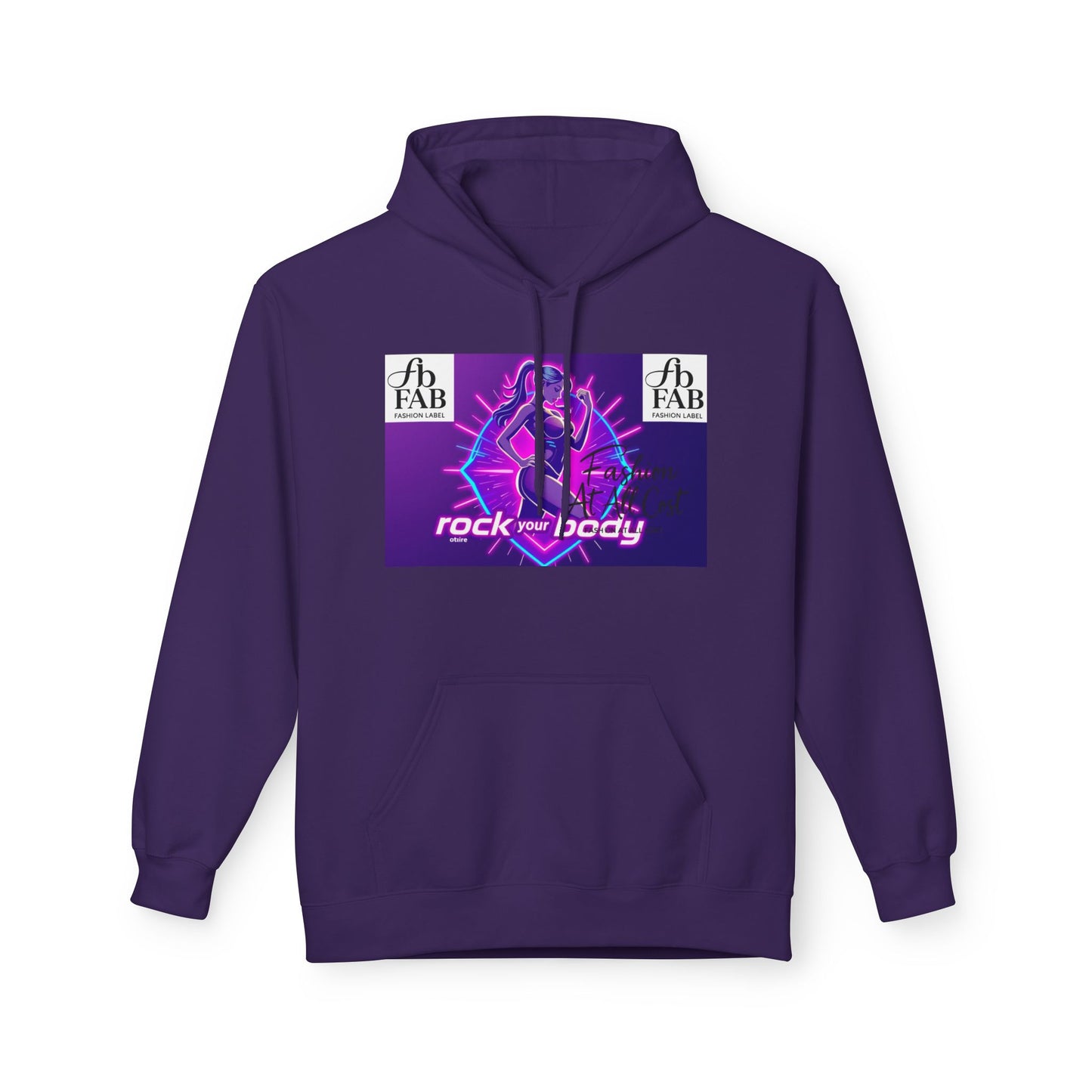 Rock Your Body Fleece Hoodie | Unisex Midweight Hoodie, Cozy Sweatshirt, Unique Gift for Fitness Lovers, Casual Wear, Music Inspired Apparel